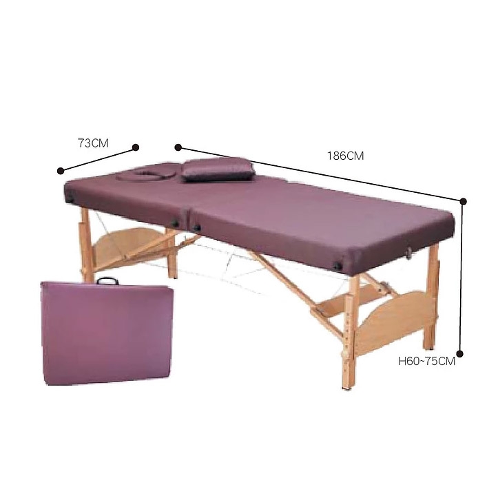 攜帶式原木美容床2